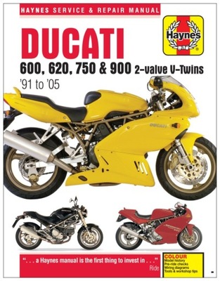 DUCATI 600 750 900 2-VALVE V-TWINS (1991-2005) MANUAL REPAIR HAYNES 24H  