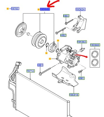 Сцепление компрессора кондиционера ford focus cmax фото №1