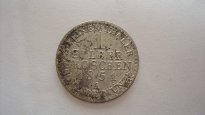 Moneta 1 silbergroschen 1851 A Prusy