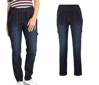 89K BONPRIX SPODNIE JEANS BOJÓWKI 40 L