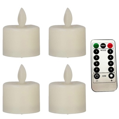 4 sztuk Zasilany z baterii Tealight LED świeca