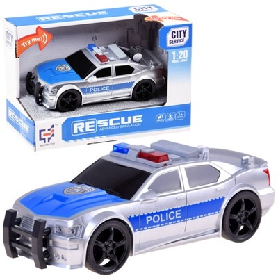 Autko Policja samochód z światło dźwięk