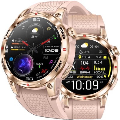 SMARTWATCH DAMSKI Z GPS MENU PL AMOLED 400mAh ROZMOWY CIŚNIENIE PULS SPORT