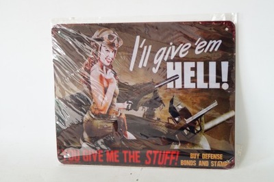 Plakat szyld metalowy reklama HELL