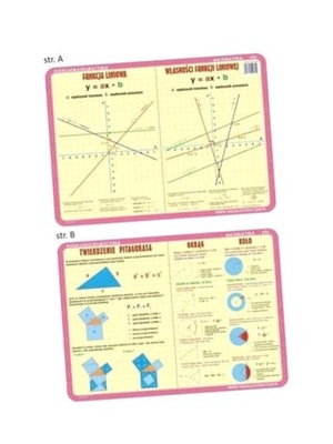 PODKŁADKA EDU. 030 -FUNKCJA LINIOWA, TWIERDZENIE..