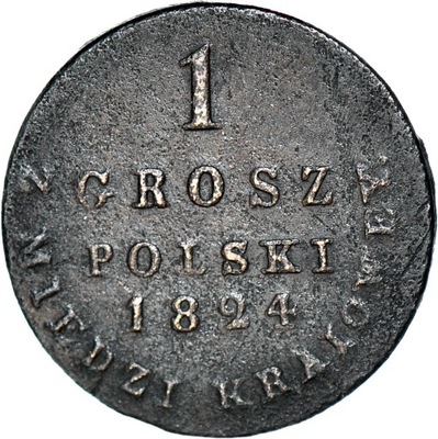 31. 1 grosz polski 1824 Królestwo Polskie Z MIEDZI KRAIOWEY