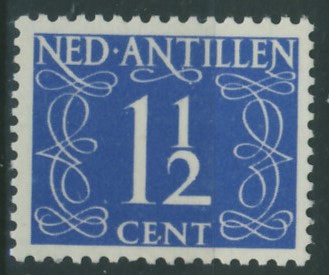 Kolonie hol. Antillen 1 1/2 cent. - cyfry