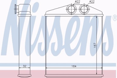 NISSENS 72661 ОБОГРЕВАТЕЛЬ OPEL CORSA C 00- 1.3 DTI