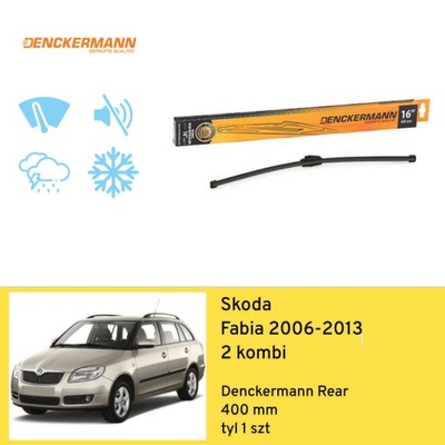 LIMPIAPARABRISAS AL PARTE TRASERA PARA SKODA FABIA 2 UNIVERSAL (2006-2013) DENCKERMANN  