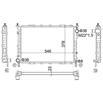 CHLODNICA, SISTEMA DE REFRIGERACIÓN DEL MOTOR HART 602 131  