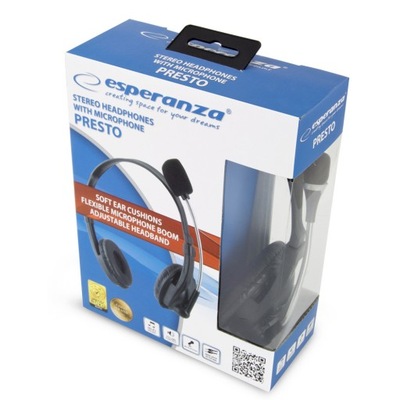 ESPERANZA Słuchawki z mikrofonem do komputera