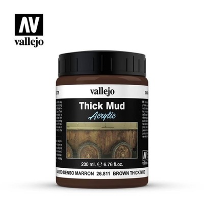 Vallejo 26811 Effects Thick Mud 200ml Brown Mud