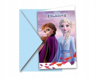 ZAPROSZENIA NA URODZINY FROZEN 2 6SZT KRAINA LODU