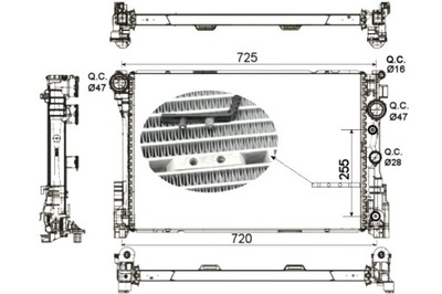 NRF РАДІАТОР ДВИГУНА ВОДИ MERCEDES C C204 C W204 E A207 E C207 E