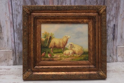 Owce - Pastwisko - Obraz Olejny - Piękna Rama