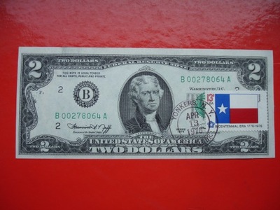 2 dolary 1976 ze znaczkiem UNC