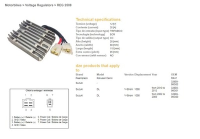 DZE REGULADOR DE TENSIÓN 32800-06G00 ESR539 RX41  