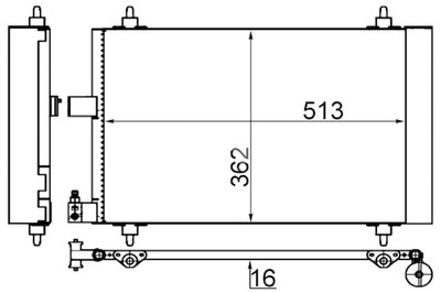 MAHLE CONDENSADOR DE ACONDICIONADOR CITROEN C5 C5 II C5 3 C6 PEUGEOT 407  