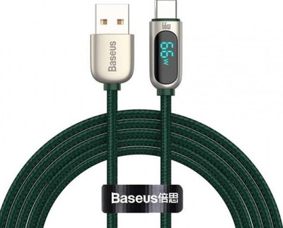 Baseus Display USB do USB-C 66W 1m (zielony)