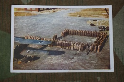 Pocztówka propagandowa zdjęcie Luftwaffe samolot
