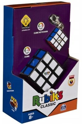 zestaw: 2x Kostka Rubika 3x3 + brelok kostka Classic 3X3 zawieszka