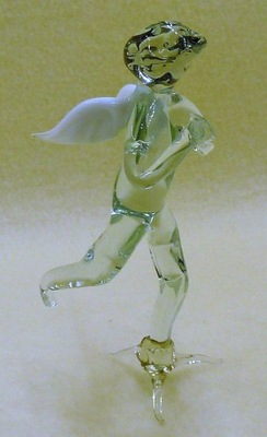 Figurka szklana Anioł Biały Aniołek FD duża