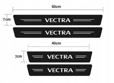 OPEL VECTRA PEGATINAS DE PROTECCIÓN AL UMBRALES 4 PIEZAS  