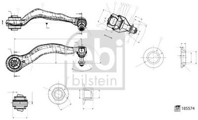 VARILLA BMW PARTE DELANTERA 5 (G30,F90, G31) 16- PR INFERIOR Z PARTE TRASERA FE185574  