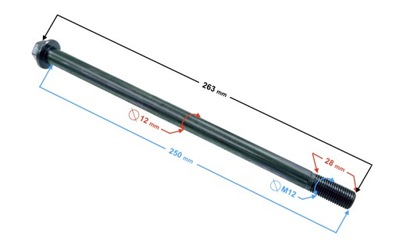 EJE RUEDAS PARTE DELANTERA PARA FALCON 50 EUROPA 4  