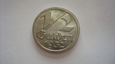 1/2 guldena 1932 Gdańsk WMG stan 1-