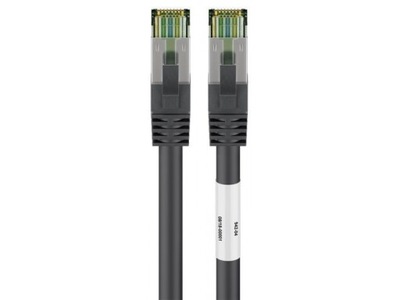 Kabel Patchcord CAT 8.1 S/FTP PIMF RJ45 10m czarny