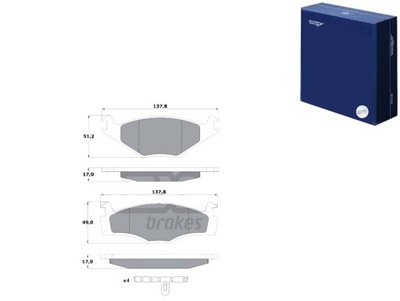 КОЛОДКИ ГАЛЬМІВНІ TOMEX 10141 ПЕРЕД VW POLO 1.3I 83-94 17.3MM TOMEX