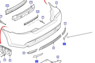 1364873 правый отражатель бампер задняя mondeo 02-07' фото №1