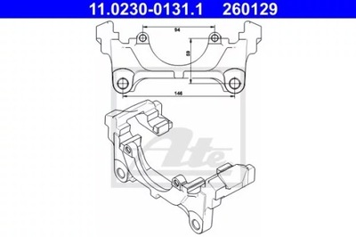 11.0230-0131.1/ATE CLIP CALIPER FRONT AUDI A3 03-  