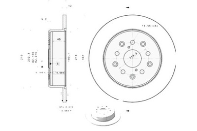 Brembo 08.a038.11 диск тормозная фото №1