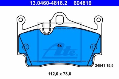 ATE 13.0460-4816.2 TRINKELĖS STABDŽIŲ GAL. PORSCHE BOXSTER/CAYMAN 2,0-4,0 06- 