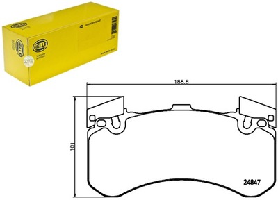 HELLA KOMPLEKTAS TRINKELIŲ STABDŽIŲ 4H0698151F 4G069 