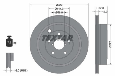 2X ДИСК ТОРМОЗНОЙ SUBARU ЗАД TRIBECA 3,0 05- 92255903