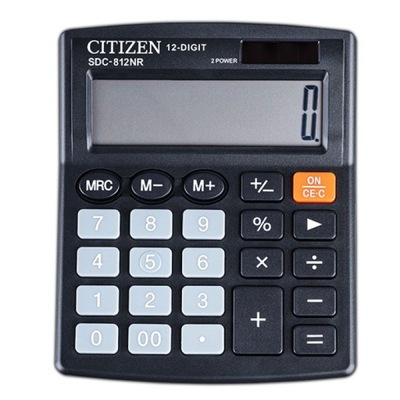 Kalkulator biurowy 12-cyfrowy czarny duży