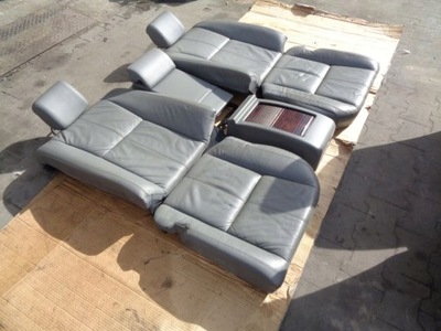 Mercedes s w221 заднє сидіння long сіра шкіра шкіряний фото №1