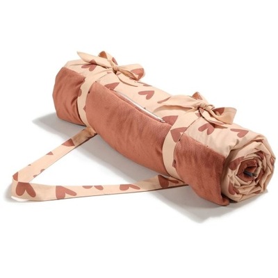 LA MILLOU KOC PIKNIKOWY VELVET HEARTBEAT PINK roz. XL 170-145 cm