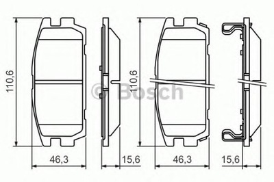 КОМПЛЕКТ КОЛОДОК ШАЛЬМІВНИХ BOSCH 0 986 494 137