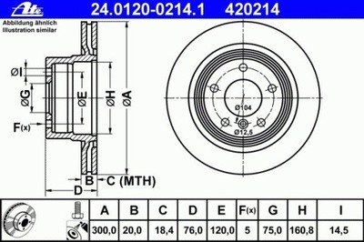 DISCO DE FRENADO BMW 1 E82 07- PARTE TRASERA  