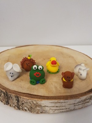 Figurki bajkowe zestaw 6 zwierzątek dekoracja Tort