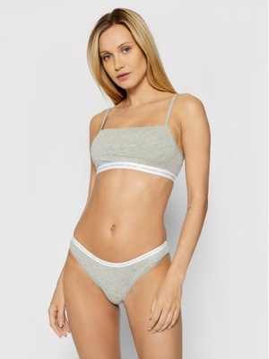 Calvin Klein Majtki Stringi Damskie GREY 2PACK S