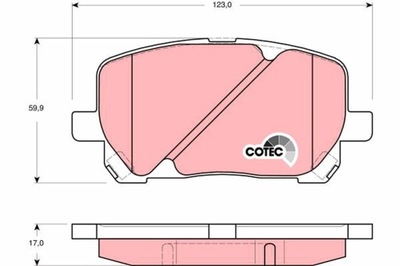 КОЛОДКИ ГАЛЬМІВНІ TOYOTA ПЕРЕД AVENSIS/MATRIX 1,8-2,0 01-09 GDB3315