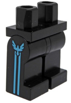 LEGO NOGI 970c00pb1572 Z PASKAMI czarne SPODNIE (1g)