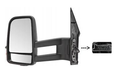 Зеркало механический левая długie vw crafter 2005- фото №1