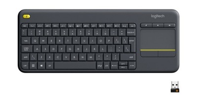 Klawiatura bezprzewodowa LOGITECH Wireless Touch Keyboard K400 Plus Czarny