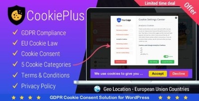 Wtyczka WooCommerce Cookie Plus -GDPR Cookie Consent Solution for WordPress